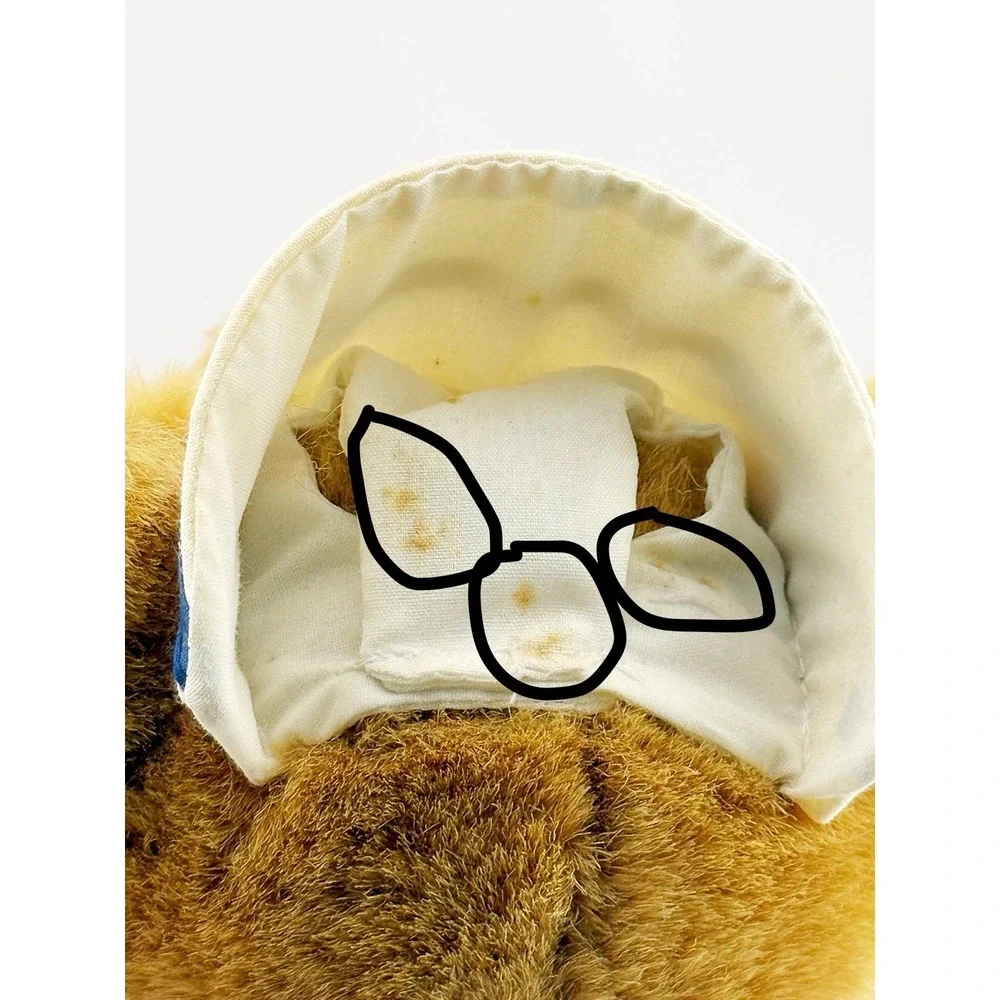 Vintage 1980's Jerry Elsner Nursing Care Plush Brown Bear Stuffed Animal Toy